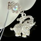 Swarovski Crystal Lucky Elephant Flower Cell Phone Charm Strap
