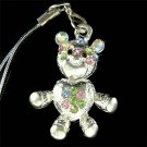 Swarovski Crystal Dangle Teddy Bear Cell Phone Charm Strap