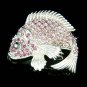 Swarovski Crystal Purple Fish Brooch for Fishing Lover