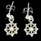 Captain of Ship Swarovski Crystal Wheel Nautical Stud Earrings