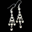Clear Chandelier Bridal Wedding Party Swarovski Crystal Earrings