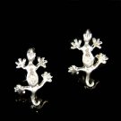 Swarovski Crystal Iguana Lizard Gecko Reptile Newt Post Earrings