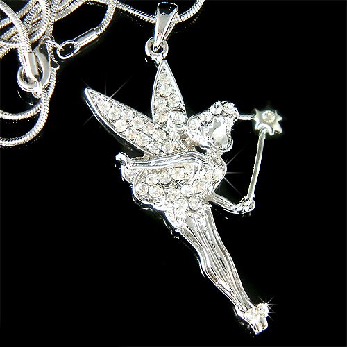 Swarovski Crystal Tinker Bell Tinkerbell Magic Wand Necklace New