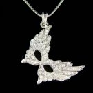 Swarovski Crystal Sexy Broadway Feather Masquerade Mask Necklace