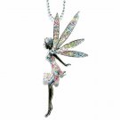 Pastel Tinkerbell Fairy Swarovski Crystal Necklace