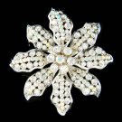 Swarovski Crystal Sunflower Flower Floral Bouquet Pin Brooch New