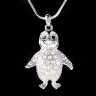 Swarovski Crystal Baby Emperor Penguin Charm Pendant Necklace