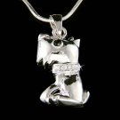 Swarovski Crystal Scottish Terrier Dog Westie Puppy Necklace New