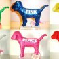 SET 6 VICTORIA SECRET PINK METALLIC MINI DOG COLLECTION