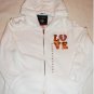 VICTORIA SECRET PINK BLING HEART HOODIE JACKET SIZE M