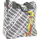 NEW AUTHENTIC ED HARDY MONOGRAM BLACK / WHITE BAG TOTE