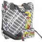 NEW AUTHENTIC ED HARDY MONOGRAM BLACK / WHITE BAG TOTE