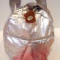 VICTORIA SECRET PINK METALLIC DUFFLE GYM SILVER BAG NEW