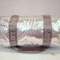 VICTORIA SECRET PINK METALLIC DUFFLE GYM SILVER BAG NEW