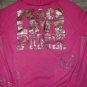 VICTORIA SECRET PINK BLING HEART PEACE HOODIE JACKET S