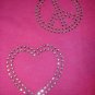 VICTORIA SECRET PINK BLING HEART PEACE HOODIE JACKET S