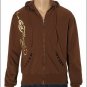 NEW AUTHENTIC ED HARDY MEN GOLD SKULL HOODIE JACKET XL