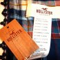 HOLLISTER WOMEN BLUE PLAID COTTON SCARF FASHIONABLE NWT