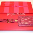 VICTORIA SECRET BURGUNDY CROC LUGGAGE TAG LUX RARE NEW