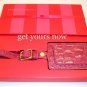 VICTORIA SECRET BURGUNDY CROC LUGGAGE TAG LUX RARE NEW
