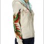 ED HARDY GIRL SKULL HOODIE FAUX FUR RHINESTONES SIZE S