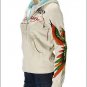ED HARDY GIRL SKULL HOODIE FAUX FUR RHINESTONES SIZE S