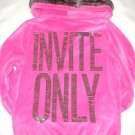 VICTORIA SECRET PINK BLING INVITE ONLY HOODIE W/FUR L
