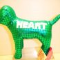 NEW VICTORIA SECRET PINK METALLIC MINI DOG TEAL HEART