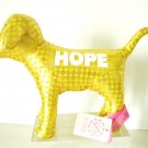 NEW VICTORIA SECRET PINK METALLIC MINI DOG GOLD 2009