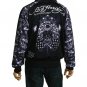 NEW ED HARDY MEN BLACK SKULL FLAGS TRACK JACKET SIZE L