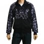 NEW ED HARDY MEN BLACK SKULL FLAGS TRACK JACKET SIZE L