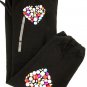 VICTORIA SECRET PINK BLING HEART STONES SWEATS PANTS M