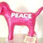 NEW VICTORIA SECRET HOT PINK METALLIC MINI DOG PEACE 09