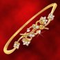 Pulsera de oro flores