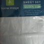 CREAM QUEEN FITTED SHEET SET - NEW - 180TC