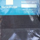 NAVY BLUE QUEEN FITTED SHEET SET - NEW - 180TC