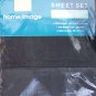 NAVY BLUE QUEEN FITTED SHEET SET - NEW - 180TC