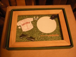 Handcrafted Red Sox Photo Picture Frame