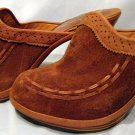 VintageQualicraft Brazil Wood & Suede platform Clogs