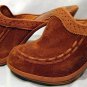 VintageQualicraft Brazil Wood & Suede platform Clogs
