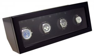 NEW DESIGN* Heiden Prestige Quad Watch Winder - Black