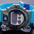 Men's Casio G Shock CZ Blue crystal Watch BLUE