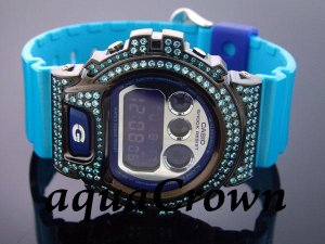 Men's Casio G Shock CZ Blue crystal Watch BLUE