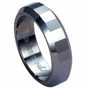 Inori Tungsten Carbide Comfort feel Diamond-cut Ring 11