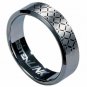 Tungsten Carbide Laser made Diamond-Shape Ring Size 9.5