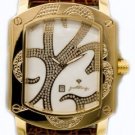 Men's Justbling Yellow Gold Square 16 diamonds watch