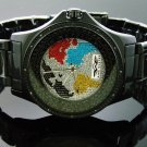 King Master 12 Diamond 48M Round Black tone Case watch