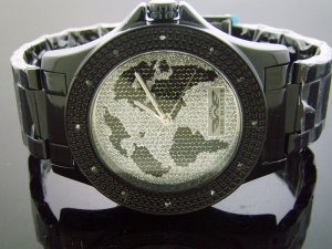 King Master 12 Diamond 48M Round Black tone Case watch