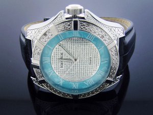 Ice Ice By Icetime 52 MM 10 Diamond Silver face Watch
