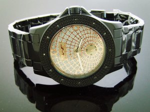 King Master 12 Diamond 48M Round Black tone Case watch